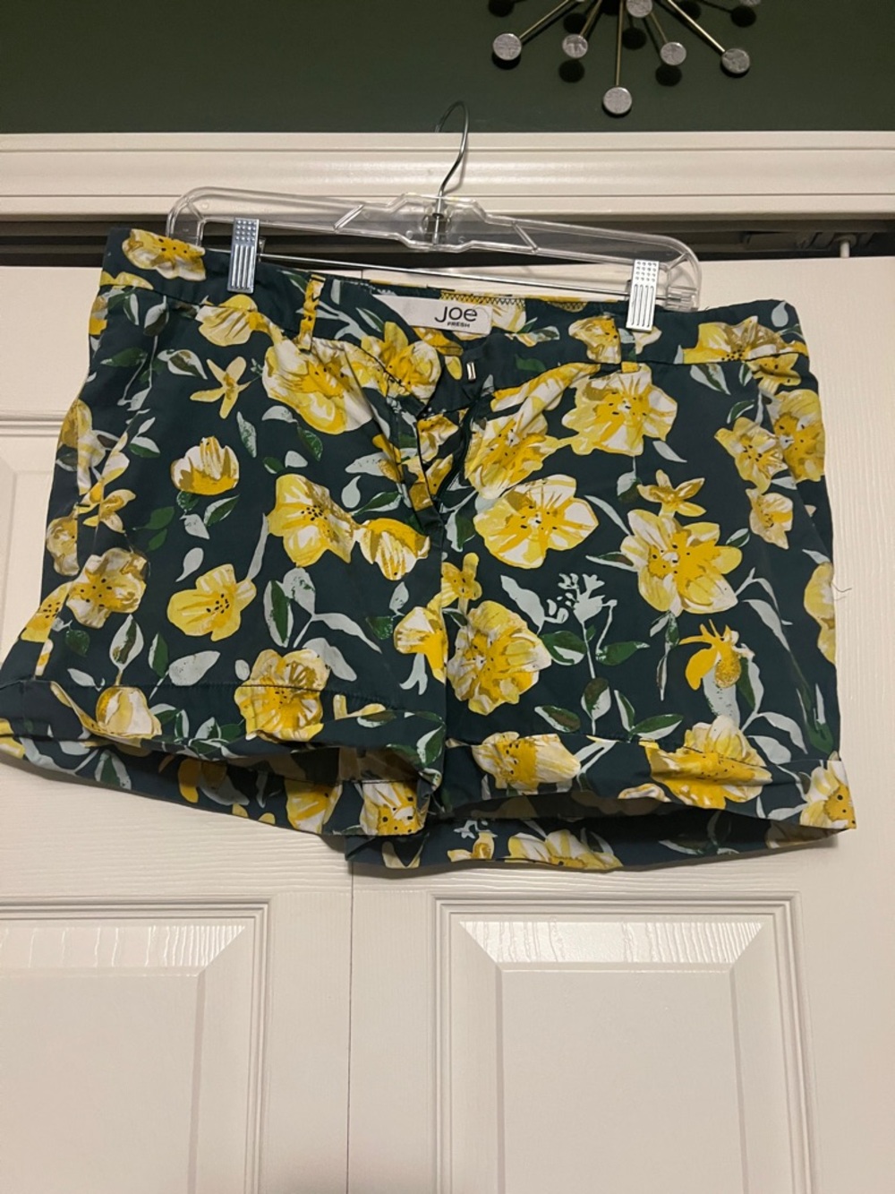 Women’s  Joe Fresh Yellow Floral Shorts